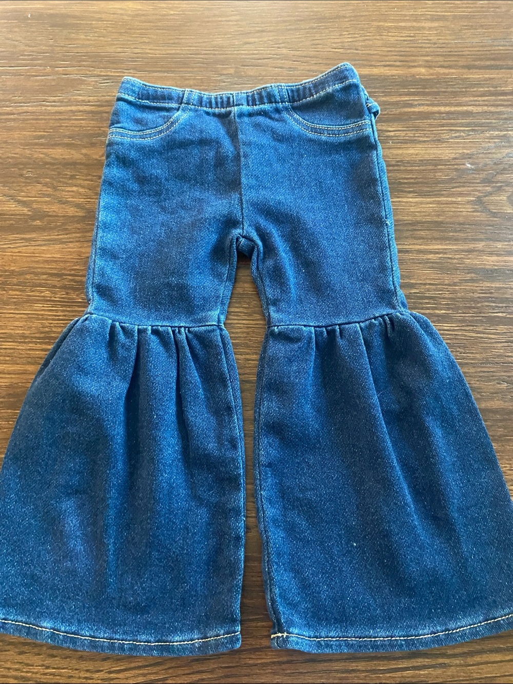 Wrangler Blue Denim Ruffle Flare Jeans